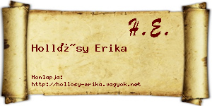 Hollósy Erika névjegykártya